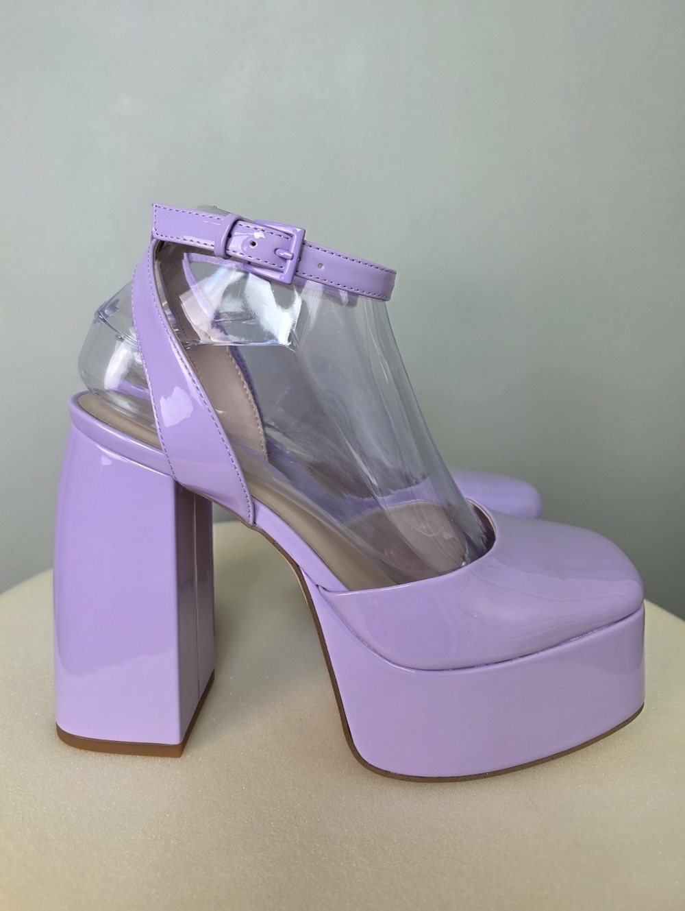 BP. Danni Platform Pump Square Toe, Lilac Purple – Size 7.5M - Great Condition! - Picture 3 of 16